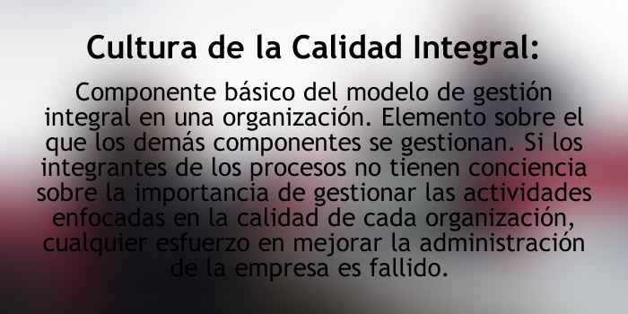 Cultura de la Calidad Integral